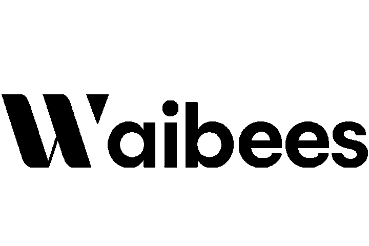 Waibees logo in black, representing an innovative web development and social media marketing agency